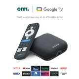 onn. Google TV 4K Pro Streaming Device (New, 2024), 4K UHD resolution, Dolby Vision & Dolby ATMOS, Hands-Free Voice Control, Smart Hub