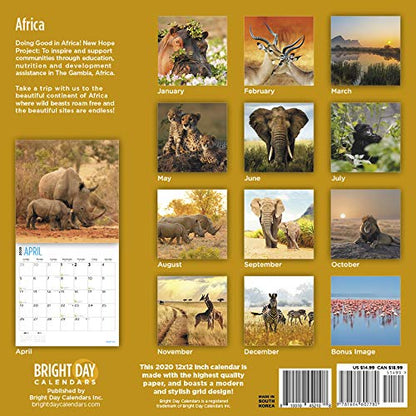 Africa Wall Calendar 2020 Calendar – August 1, 2019