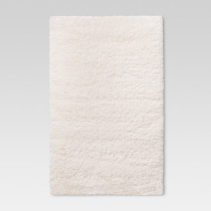 4'x5'6" Cream Plush Shag Washable Accent Rug - Room Essentials™