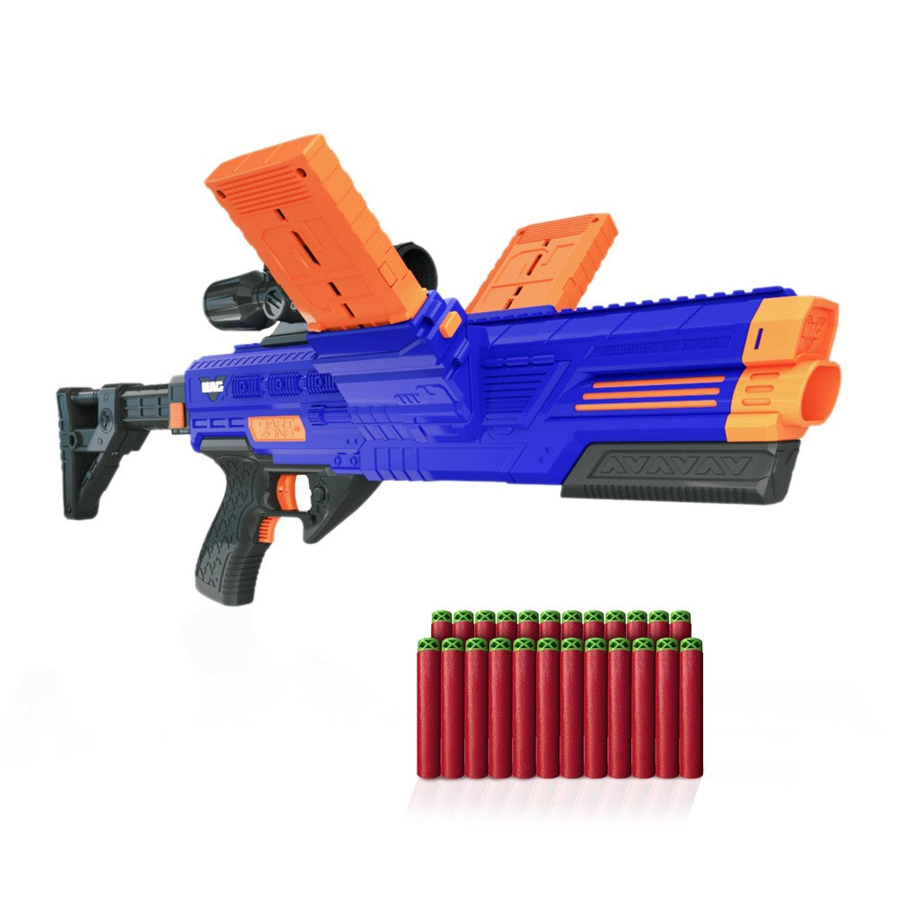 Dart Zone Motorized Vulcanator Double Magazine Dart Blaster