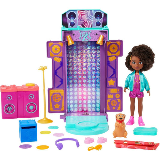 Karma S World Transforming Musical Star Stage Playset with Doll & Accessories Lights & Sounds