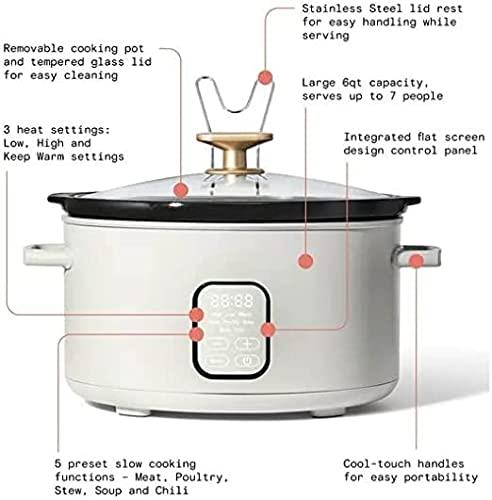 Beautiful 6 Qt Programmable Slow Cooker  White Icing by Drew Barrymore