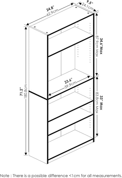 Porch & Den Astor Adjustable Shelf Bookcase