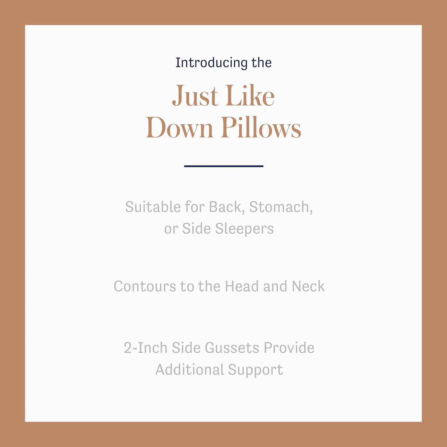 DreamLab Just Like Down Pillows for Back  Stomach or Side Sleepers  Set of 2  Standard/Queen