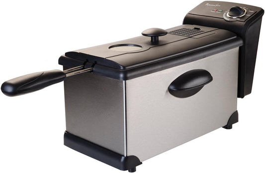 3 Lt Deep Fryer with Enamel Pot, Stainless Steel