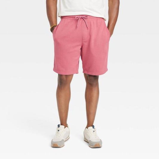 Men's 8.5" Regular Fit Ultra Soft Fleece Pull-on Shorts - Goodfellow & Co™ Light Pink XS