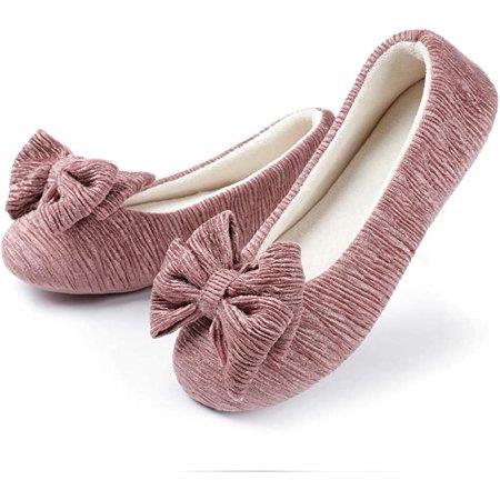 ULTRAIDEAS Women S Lightweight Bow-knot Ballerina Slippers House Shoes