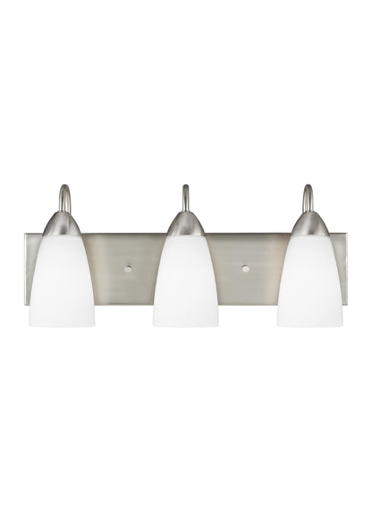 Generation Lighting 21-in 3-Light Brushed Nickel Traditional Vanity Light