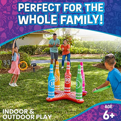 FunPark Ring Toss Outdoor Games – Giant Pool Toys  3 Feet Tall  Inflatable Pool Accessories  Outdoor Toys for Kids  Adults and Family