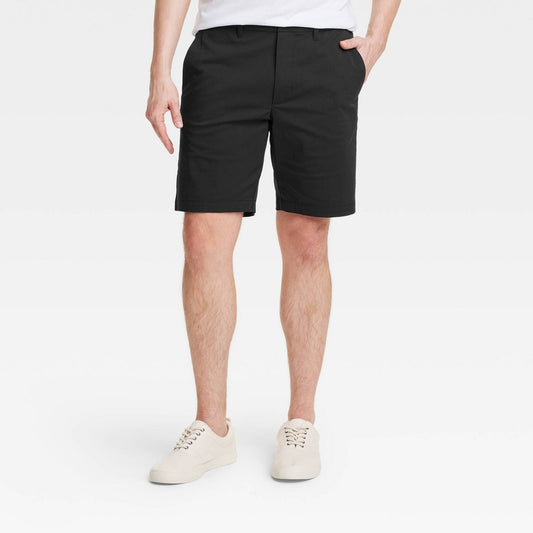 Men's Regular Fit 9" Tech Chino Shorts - Goodfellow & Co™ Black 30