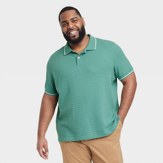 Men's Standard Fit Short Sleeve Polo Shirt - Goodfellow & Co™ Green S