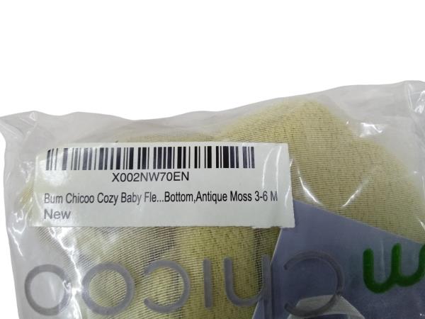 Bum Chicco Cozy Baby Fleece Bottom,Antique Moss 3-6 M New