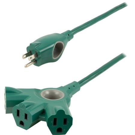 Philips Outdoor Extension Cord  3 Outlet  16 Gauge  13 Amps  50ft  Green