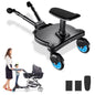 Universal Stroller Board with Replaceable Seat, 2 in 1 Sit and Stand Stroller Board, Stroller Standing Board, Stroller Attachment for Toddler to Ride, Holds Children Up to 55lbs (Blue)