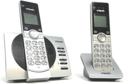 VTech CS6929-2 Cordless Phone with Answering System and Caller ID, Silver/Black with 2 Handsets DECT 6.0 Expandable