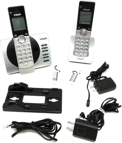 VTech CS6929-2 Cordless Phone with Answering System and Caller ID, Silver/Black with 2 Handsets DECT 6.0 Expandable
