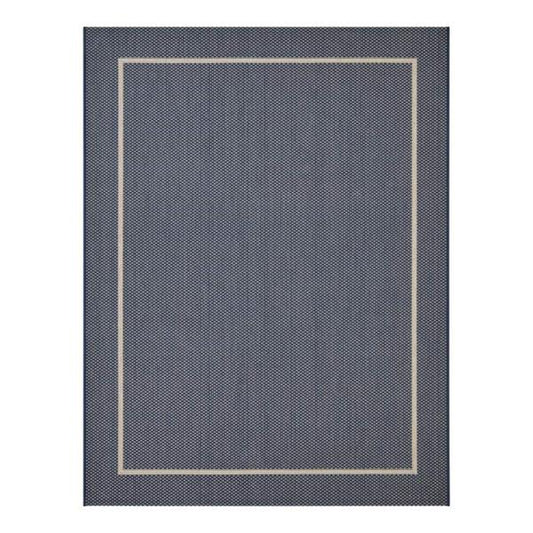 Amberview Blue 5 Ft. X 7 Ft. Border Indoor/Outdoor Area Rug