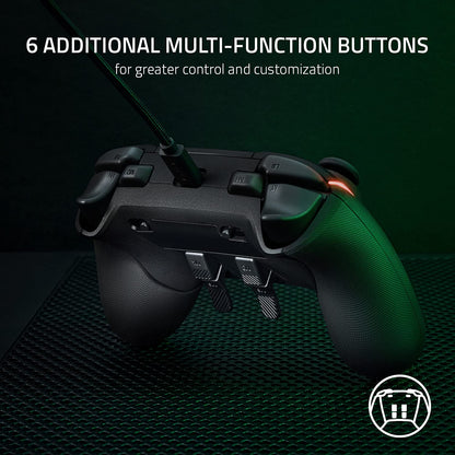 Razer Wolverine V2 Chroma Wired Gaming Pro Controller for Xbox Series X|S, Xbox One, PC: RGB Lighting - Remappable Buttons & Triggers - Mecha-Tactile Buttons & D-Pad - Trigger Stop-Switches - Black
