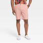 Men's Every Wear 9" Slim Fit Flat Front Chino Shorts - Goodfellow & Co™ Coral Pink 38