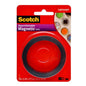 Scotch Non-Curl Magnetic Tape, 1/2" X 4', Black