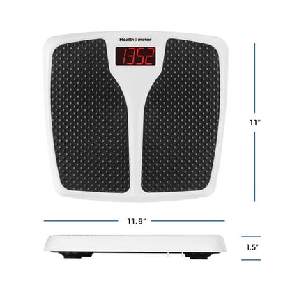 Health o meter Digital Body Weight Scale, Black and White, 350lb Capacity