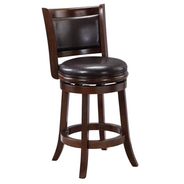 26 Augusta Swivel Stool (Cappuccino with Dark Brown Pu) - Boraam Industries 46824