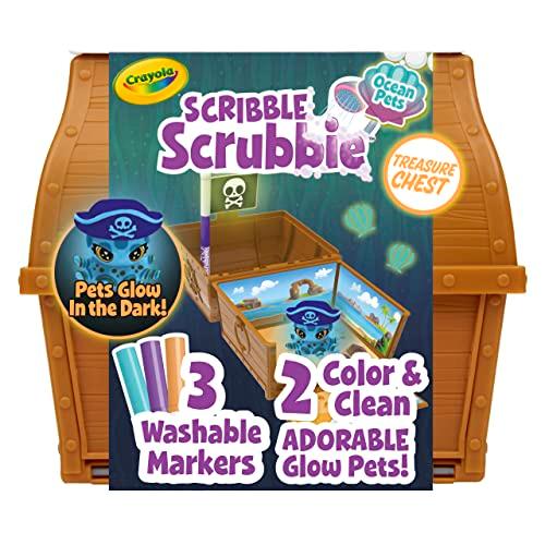 Scribble Scrubbie Pets Glow Ocean Playset, Toys for Boys & Girls, Gifts for Kids, Ages 3, 4, 5, 6