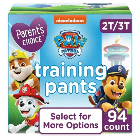 Parent's Choice Paw Patrol Training Pants for Boys, 2T/3T, 94 Count (Select for More Options)