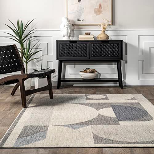 Beckett Charcoal 6 Ft. X 9 Ft. Modern Geometric Area Rug