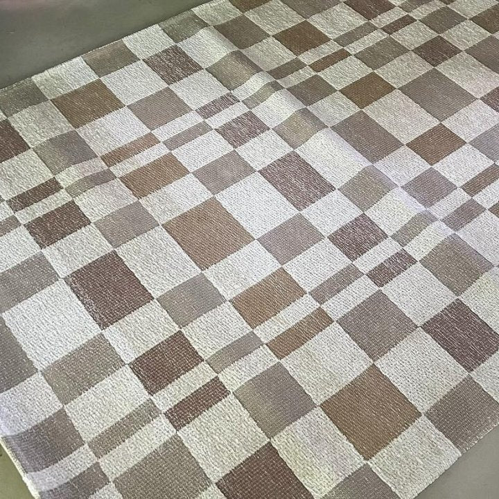 5'x7' Checkered Woven Flatweave Area Rug White - Threshold™