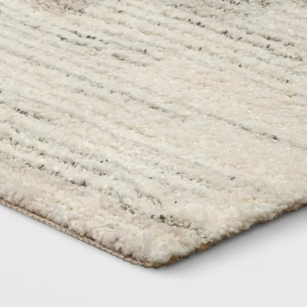 5'x7' Modern Lines Plush Area Rug Cream - Threshold™