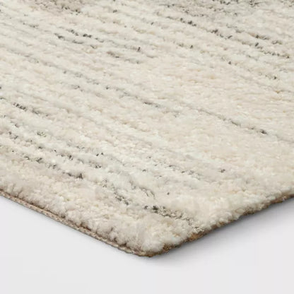 5'x7' Modern Lines Plush Area Rug Cream - Threshold™