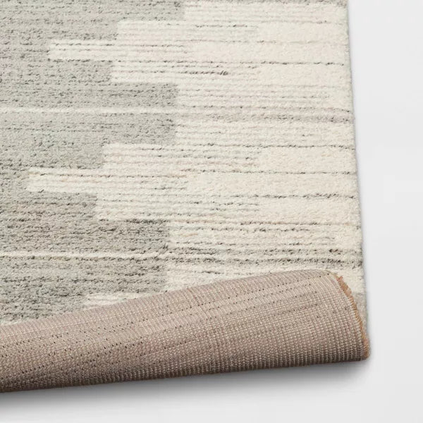 5'x7' Modern Lines Plush Area Rug Cream - Threshold™