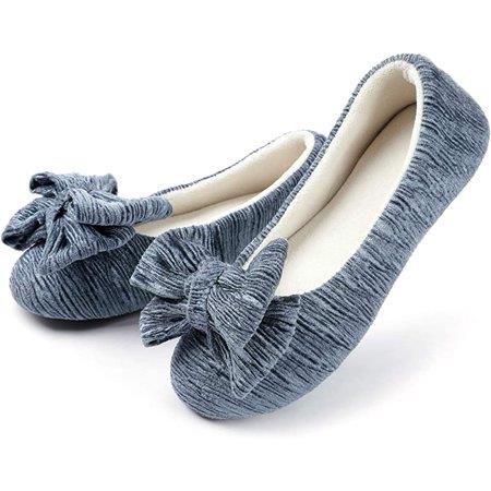 ULTRAIDEAS Women S Lightweight Bow-knot Ballerina Slippers House Shoes