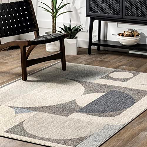 Beckett Charcoal 6 Ft. X 9 Ft. Modern Geometric Area Rug