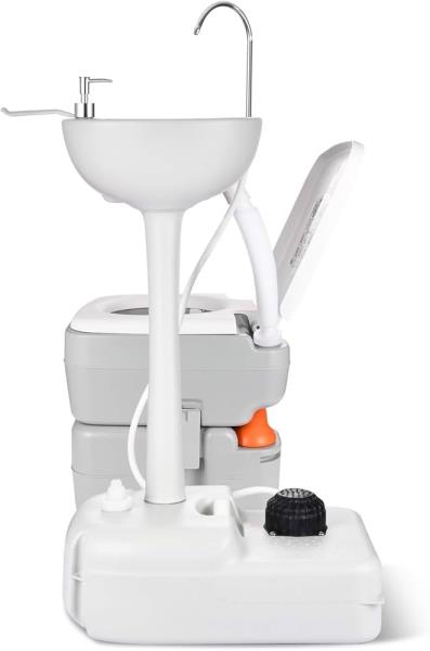 YITAHOME Portable Toilet and Handwash Stand - Model BFTLPT-3001, Includes Assembly Instructions