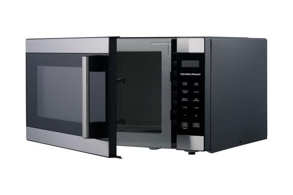 Hamilton Beach 1.6 Cu. Ft. Sensor Cook Countertop Microwave Oven  1100 Watts  Stainless Steel