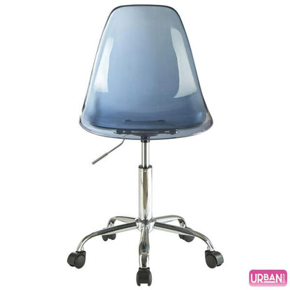 Urban Shop WK660806 Acrylic and Metal Rolling Office Chair, Navy