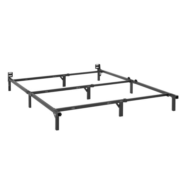 Mainstays 7  Adjustable Metal Bed Frame  Black  Adjusts Twin - Queen  Box Spring Required