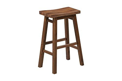 Sonoma Saddle 29 in. Chestnut Wire-Brush Backless Barstool (2-Pack)