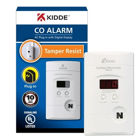 Kidde Nighthawk Plug-In AC/DC Carbon Monoxide Alarm Detector with Digital Display KN-COPP-3