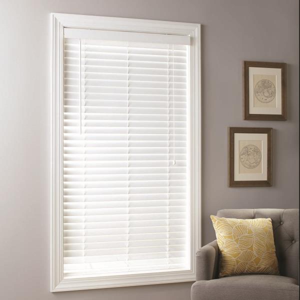 Better Homes & Gardens 2  Cordless Faux Wood Horizontal Blinds  White  36x64