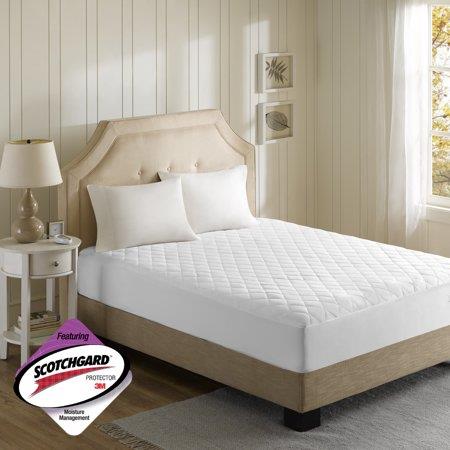 Beautyrest King Heated Mattress Pad W/ 3M Scotchgard in White - Olliix BR55-0536