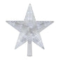 8.5" LED Lighted Clear 5 Point Star Christmas Tree Topper White Lights - 8.5