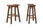 Sonoma Saddle 29 in. Chestnut Wire-Brush Backless Barstool (2-Pack)