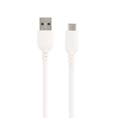 Onn. 6ft USB to USB-C Sync and Charge Cable  White  Compatible with Any USB-C Connected Device