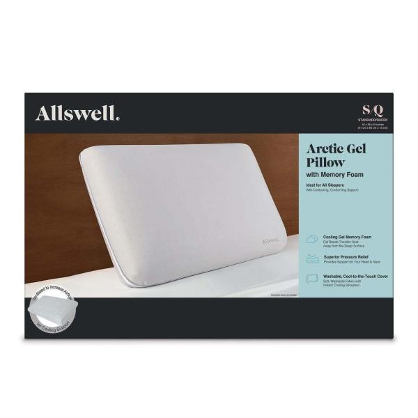 Allswell Arctic Gel Memory Foam Pillow, Standard Queen