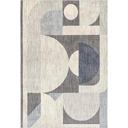 Beckett Charcoal 6 Ft. X 9 Ft. Modern Geometric Area Rug