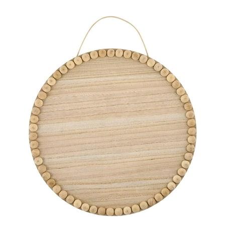 Plaid Wood Surfaces Round Beaded Edge Plaque  15