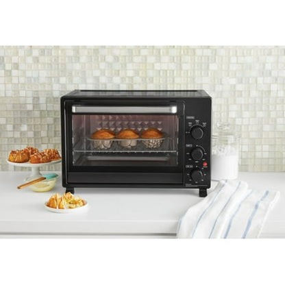 Mainstays XL Toaster Oven, 32L/ 6-Slice Family Size, Black, 1500W
